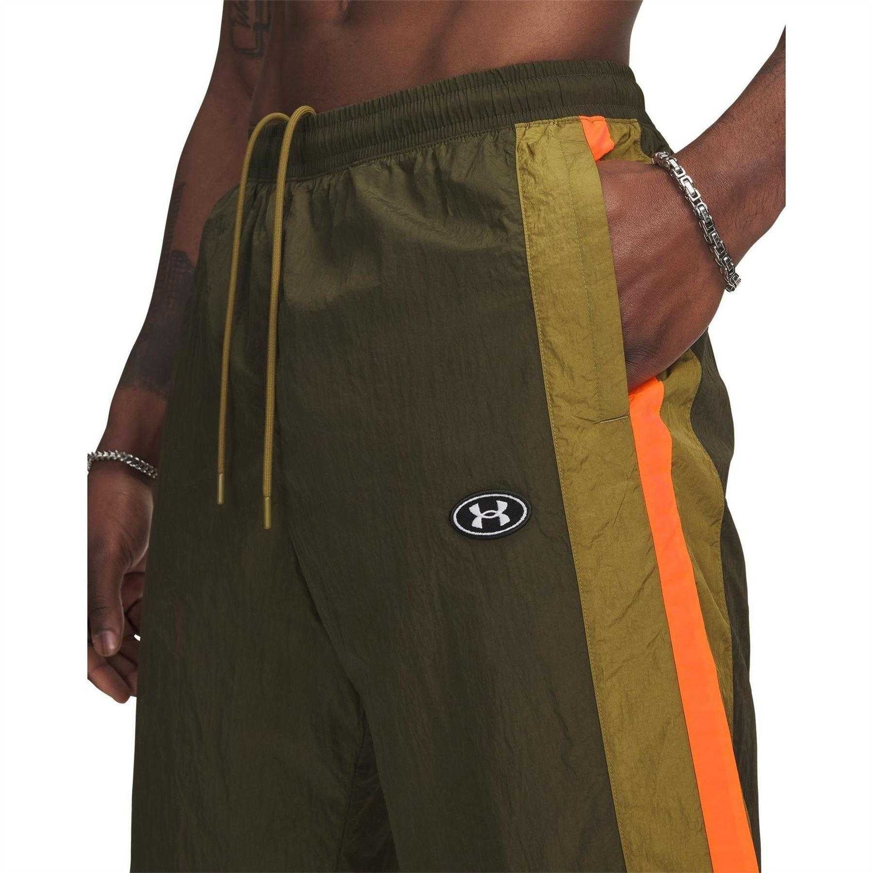 Green - Side - Under Armour Mens Icon Tracksuit Bottoms