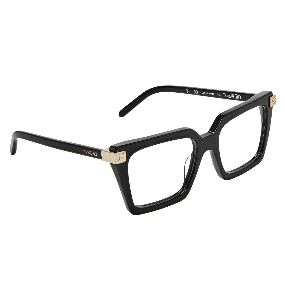 Black - Side - Off White Unisex Adult Style 8t Gold Detail Sunglasses