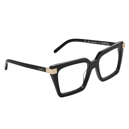 Black - Side - Off White Unisex Adult Style 8t Gold Detail Sunglasses