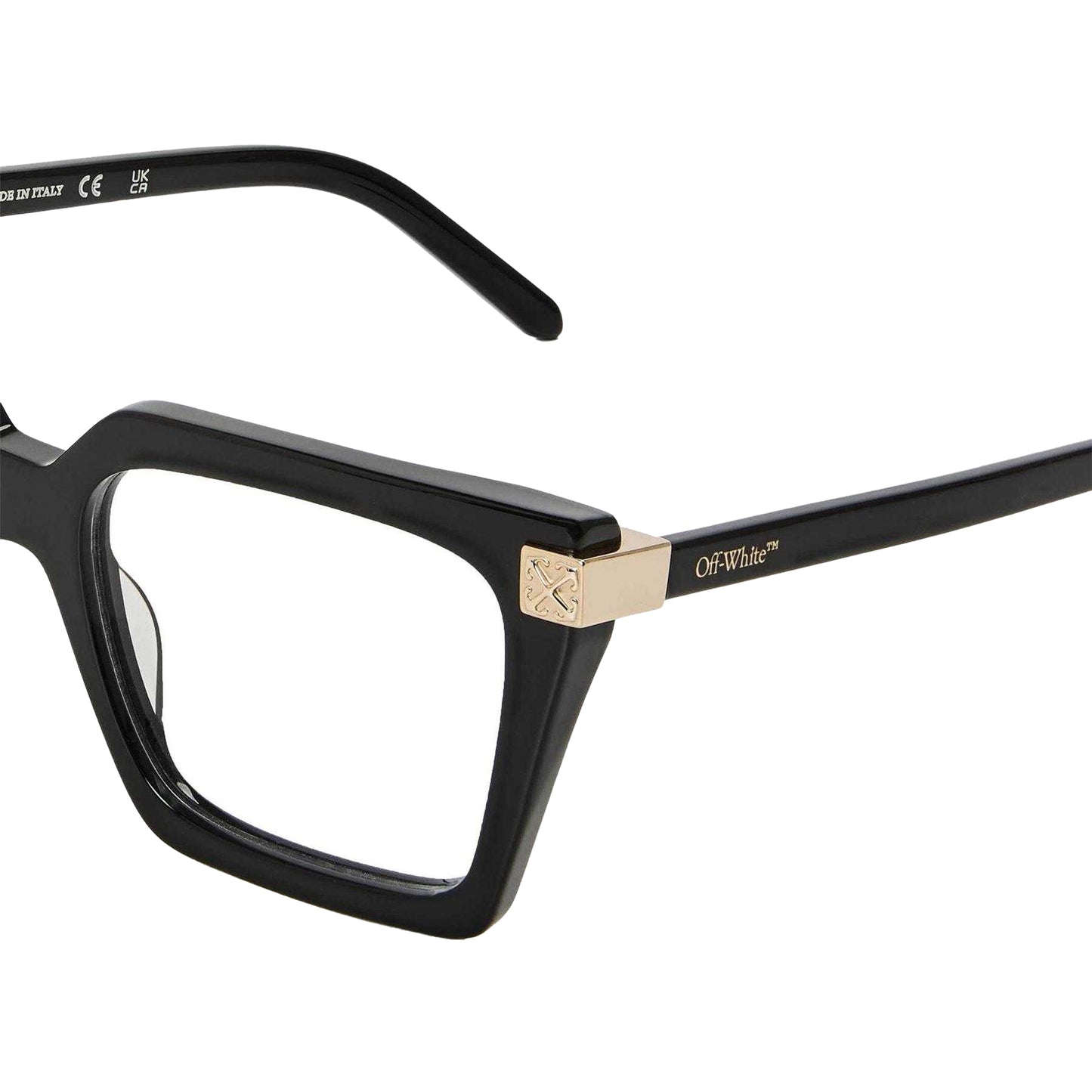 Black - Lifestyle - Off White Unisex Adult Style 8t Gold Detail Sunglasses
