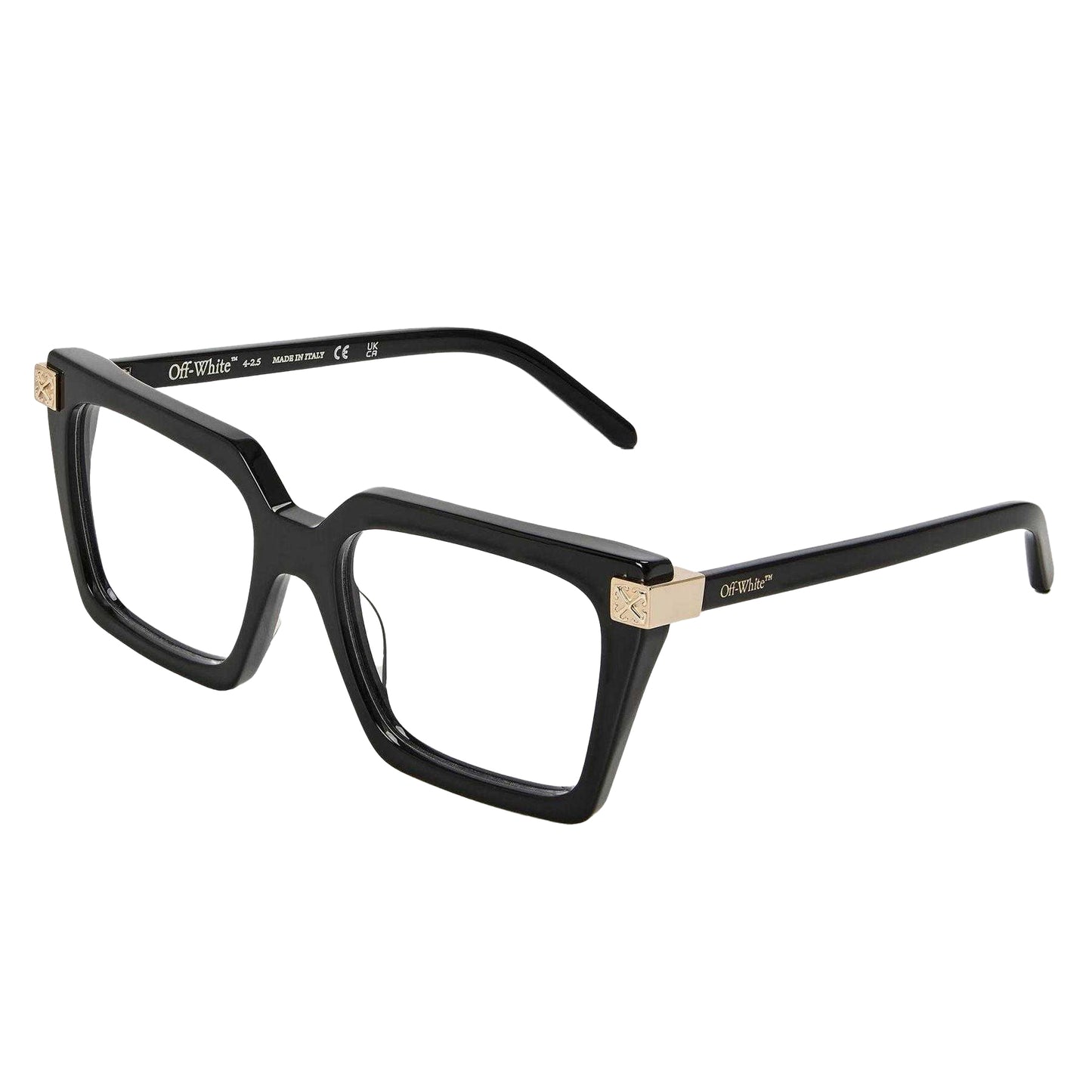 Black - Front - Off White Unisex Adult Style 8t Gold Detail Sunglasses