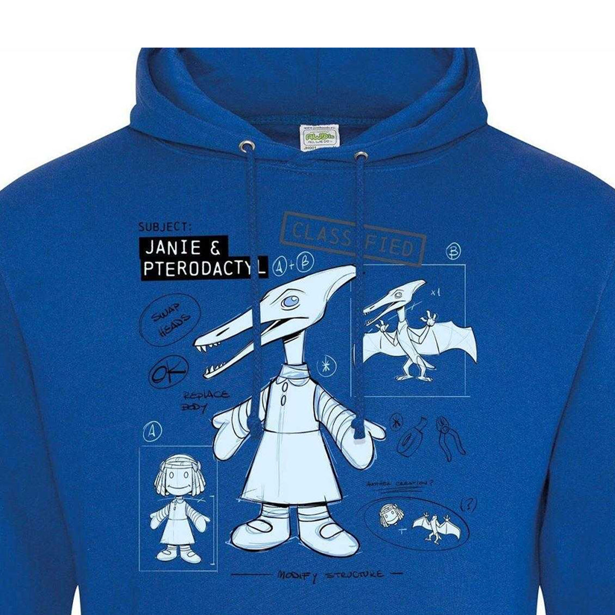Blue - Side - Disney Mens Pterodactyl Hoodie