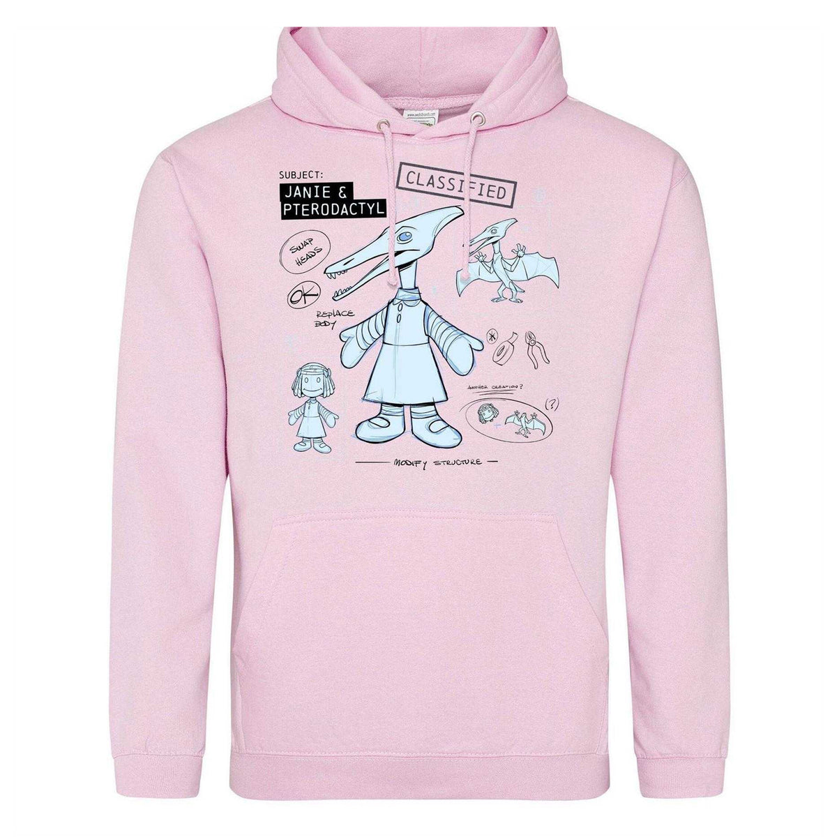 Pink - Front - Disney Mens Pterodactyl Hoodie