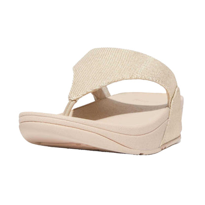 Beige - Lifestyle - Fit Flop Womens-Ladies Lulu Canvas Toe Post Sandals