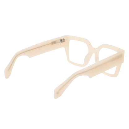Beige - Back - Off White Unisex Adult Style 7r Rectangular Sunglasses
