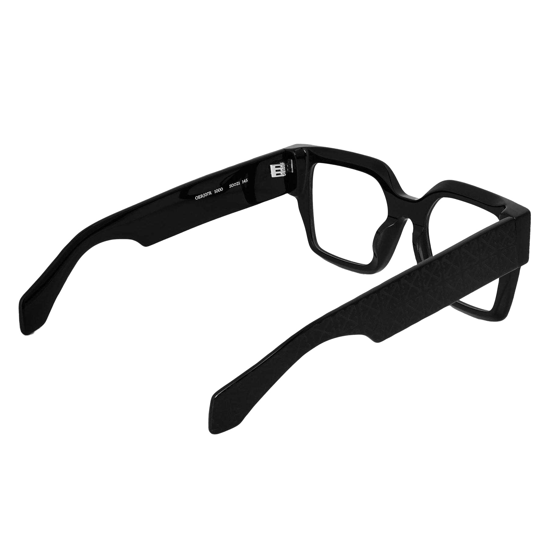 Black - Back - Off White Unisex Adult Style 7r Rectangular Sunglasses