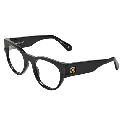 Black - Front - Off-White Unisex Adult Style 87 Gold Logo Sunglasses