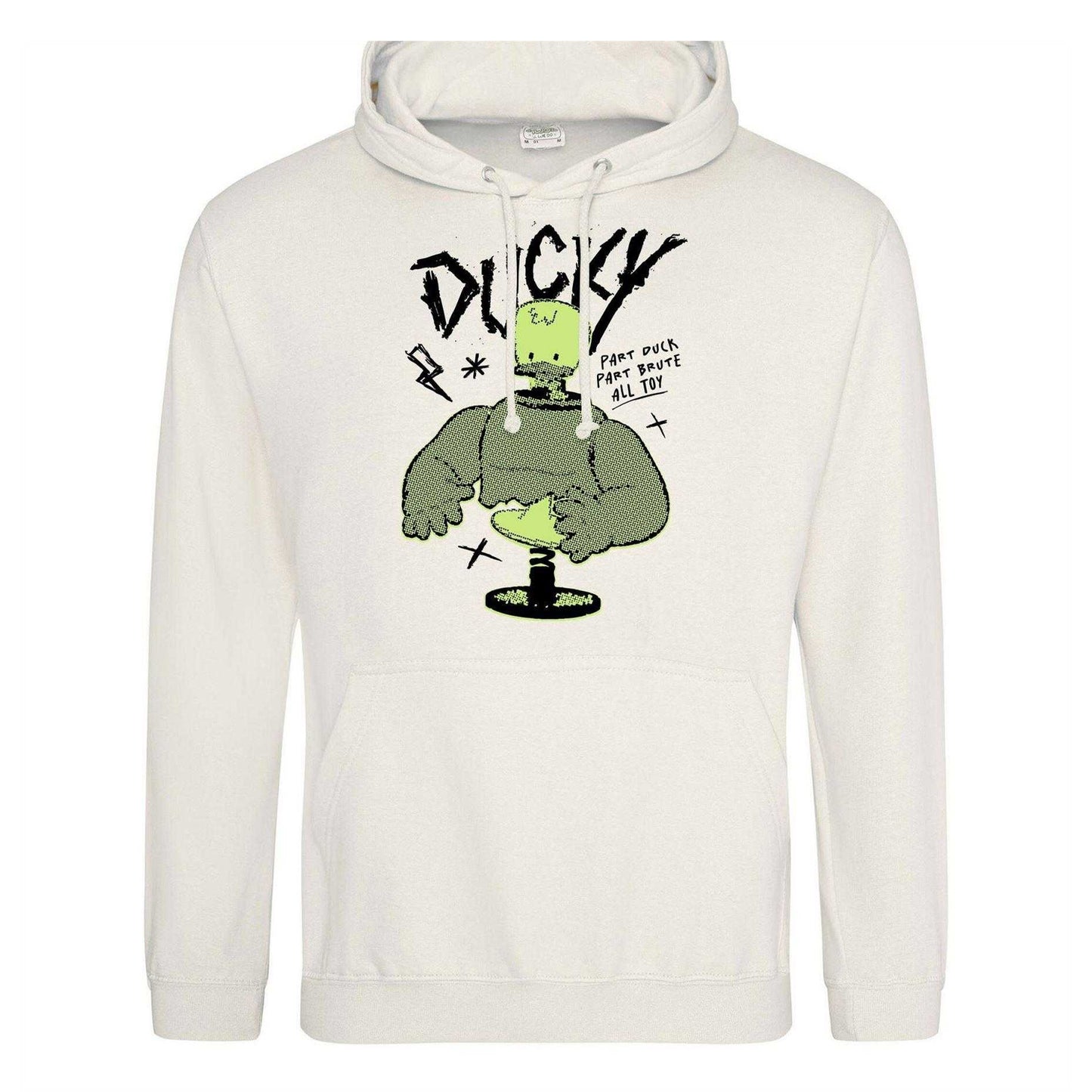 White - Front - Toy Story 4 Mens Ducky Cotton Blend Hoodie