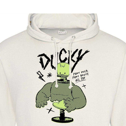 White - Side - Toy Story 4 Mens Ducky Cotton Blend Hoodie