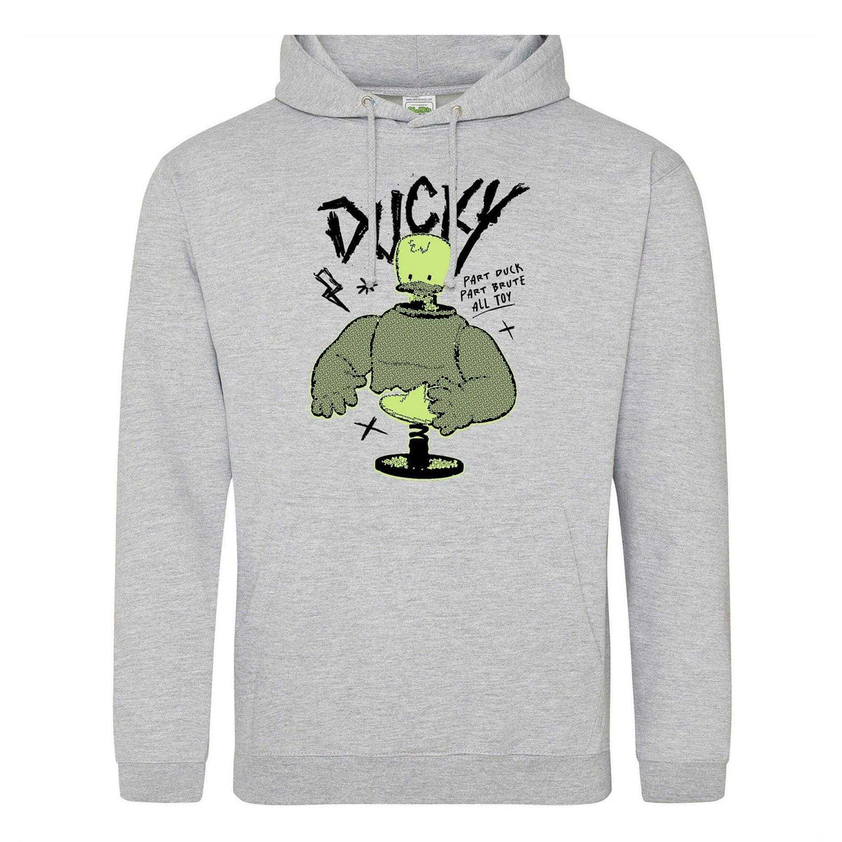 Grey - Front - Toy Story 4 Mens Ducky Cotton Blend Hoodie