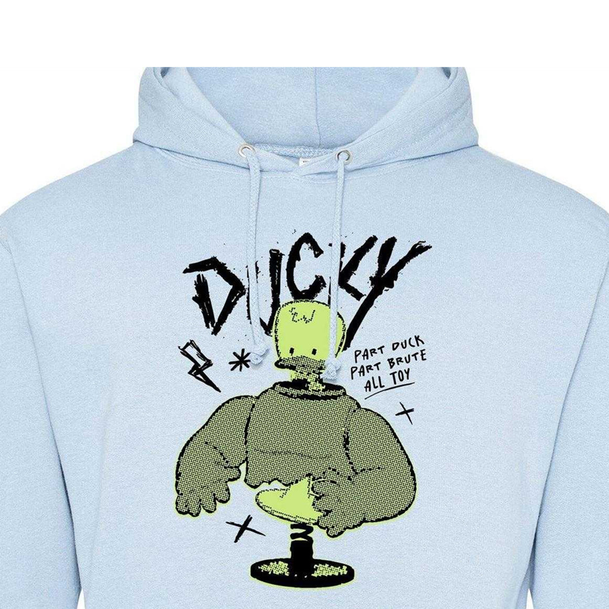 Light Blue - Side - Toy Story 4 Mens Ducky Cotton Blend Hoodie