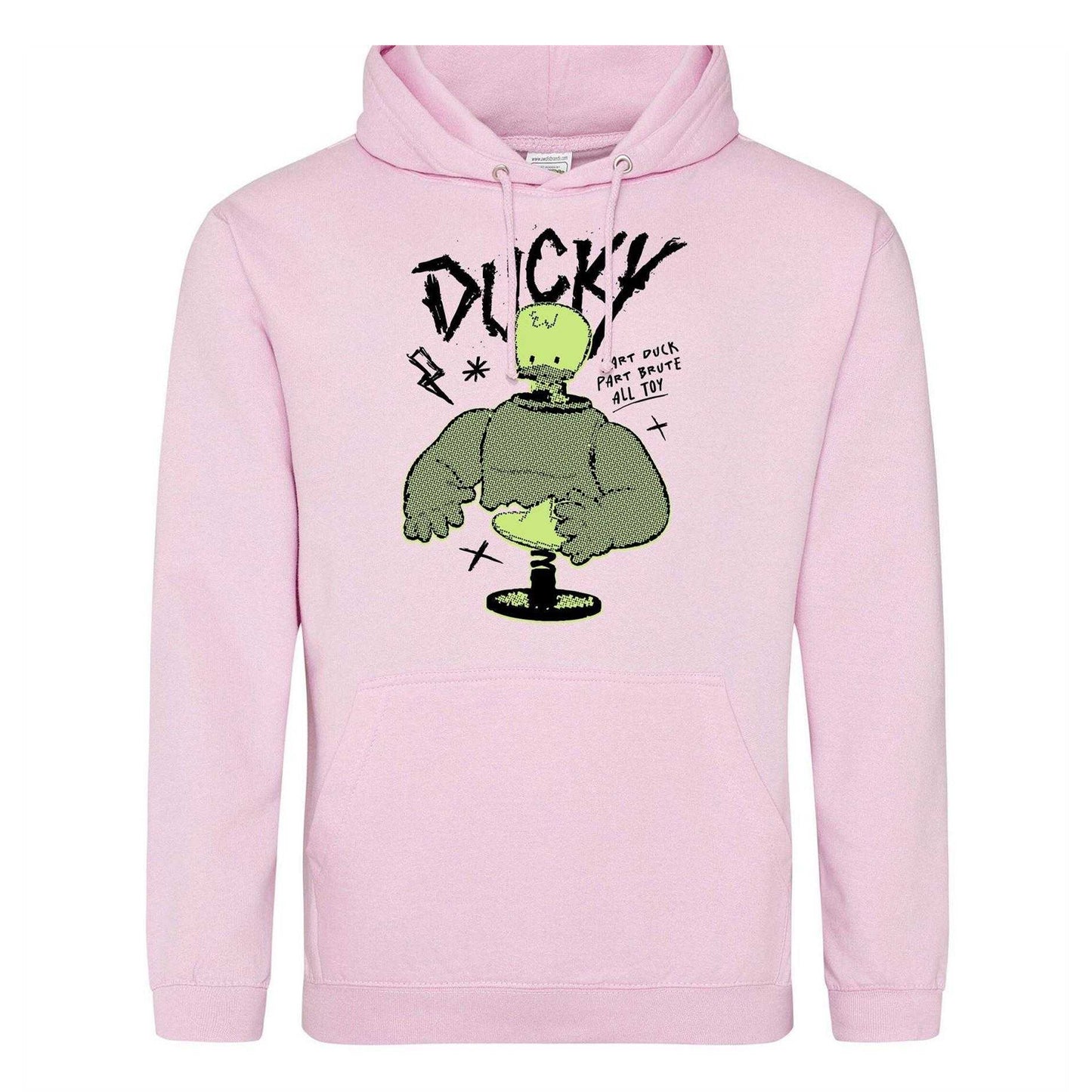 Pink - Front - Toy Story 4 Mens Ducky Cotton Blend Hoodie