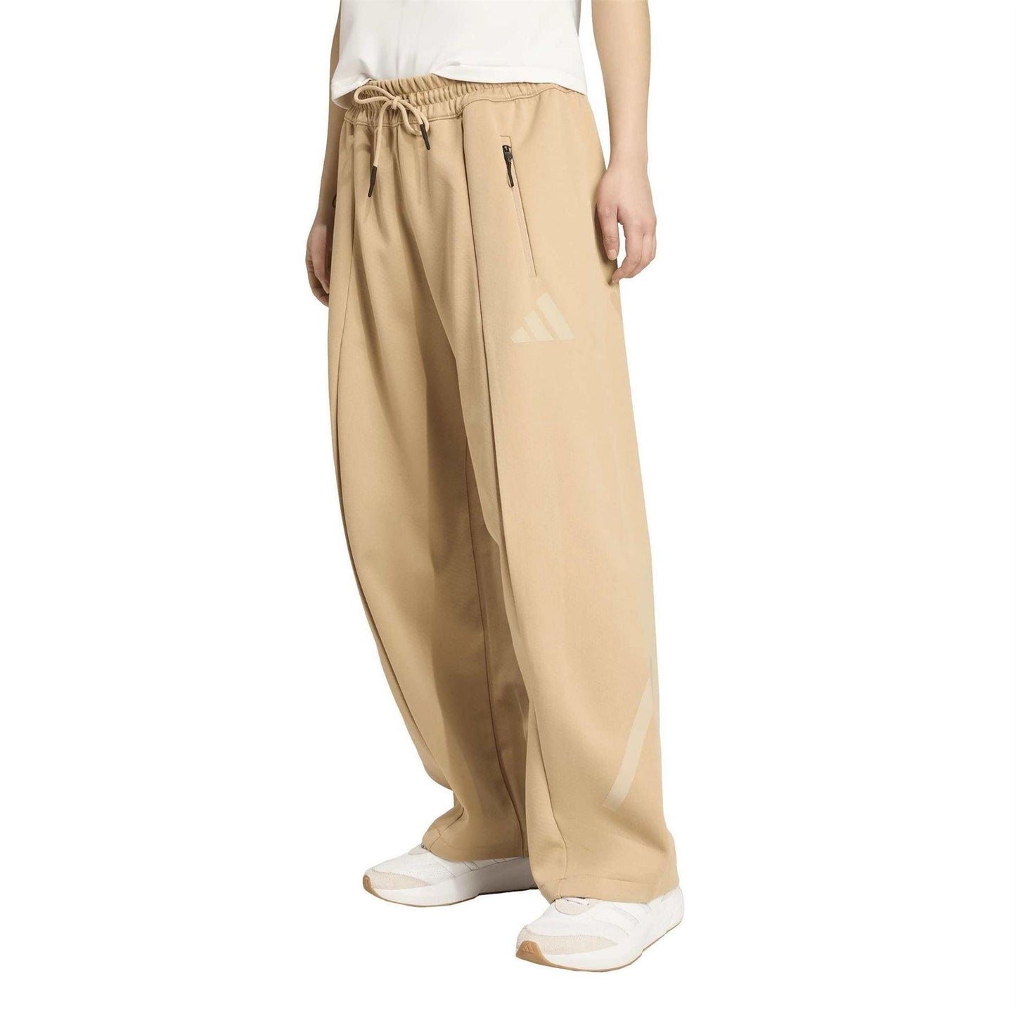 Sandstone - Pack Shot - Adidas Womens-Ladies Z.N.E. Relaxed Fit Joggers