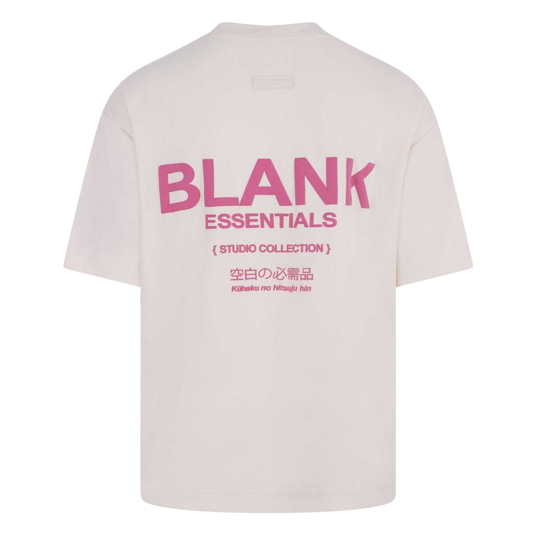 Bone - Back - Blank Essentials Mens Studio Collection Oversized T-Shirt