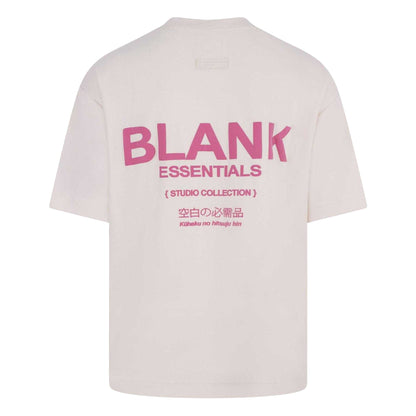 Bone - Back - Blank Essentials Mens Studio Collection Oversized T-Shirt