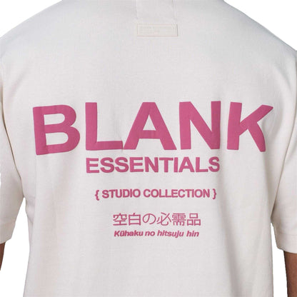Bone - Side - Blank Essentials Mens Studio Collection Oversized T-Shirt