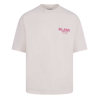 Bone - Front - Blank Essentials Mens Studio Collection Oversized T-Shirt