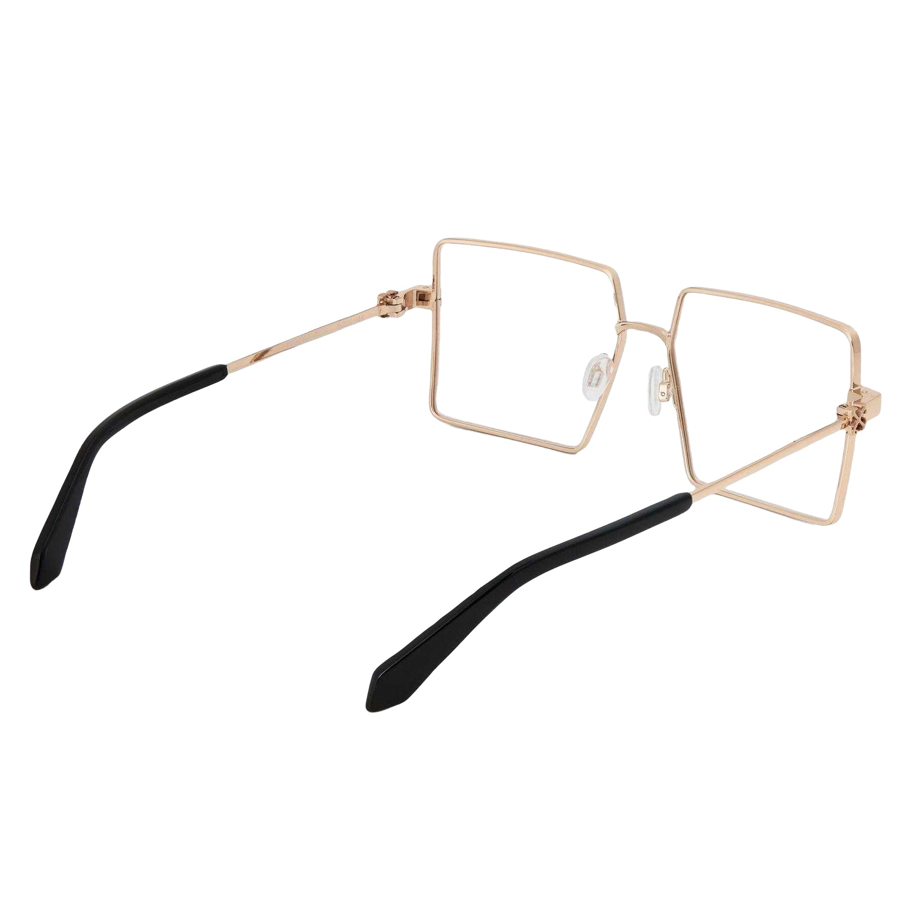 Gold - Back - Off White Unisex Adult Style 8r Stainless Steel Glasses