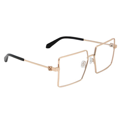 Gold - Side - Off White Unisex Adult Style 8r Stainless Steel Glasses