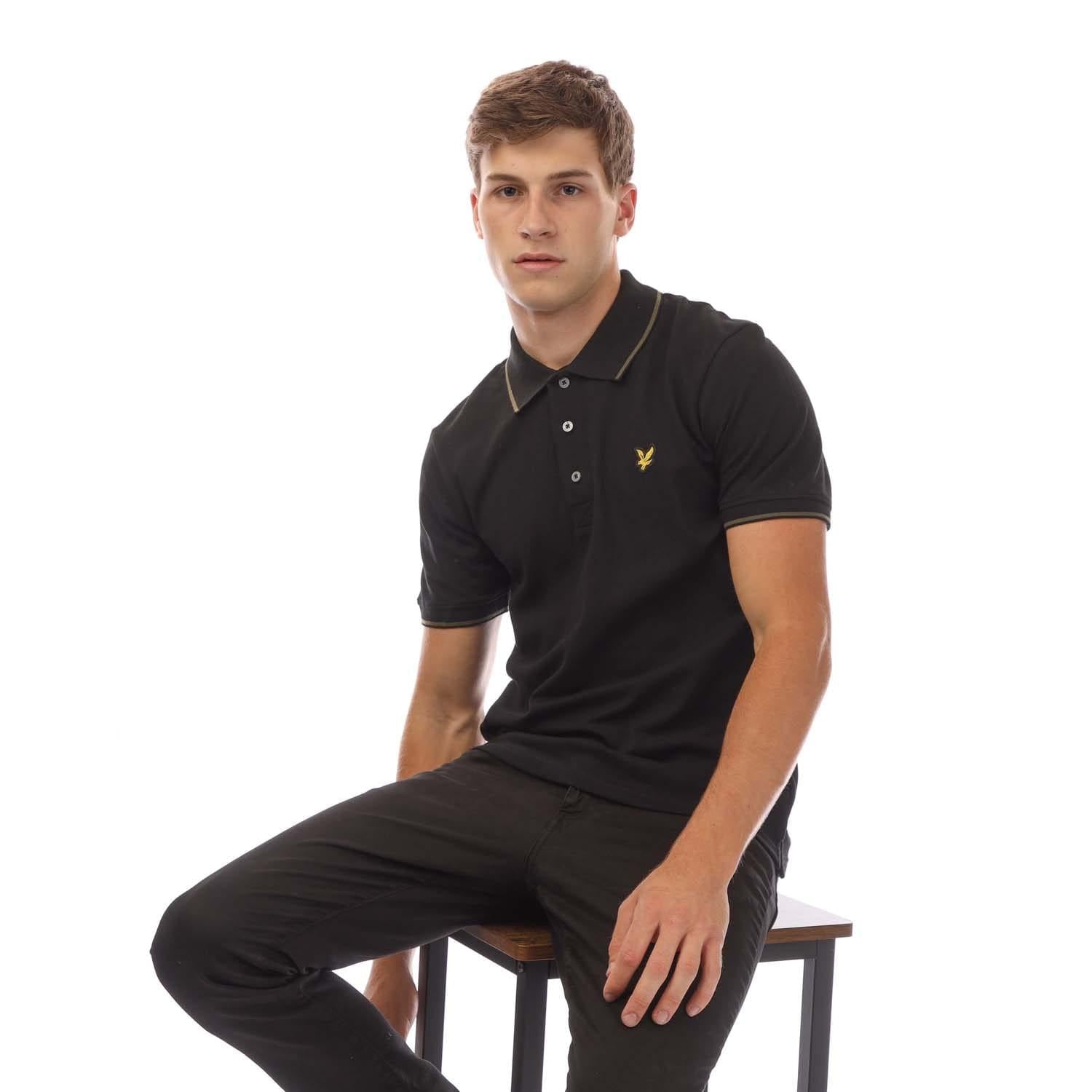 Black - Lifestyle - Lyle & Scott Mens Tipped Polo Shirt