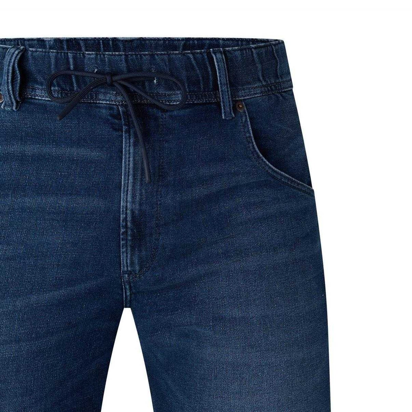 Blue Denim - Side - Diesel Mens Krooshort T Denim Drawstring Waist Shorts