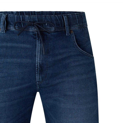 Blue Denim - Side - Diesel Mens Krooshort T Denim Drawstring Waist Shorts