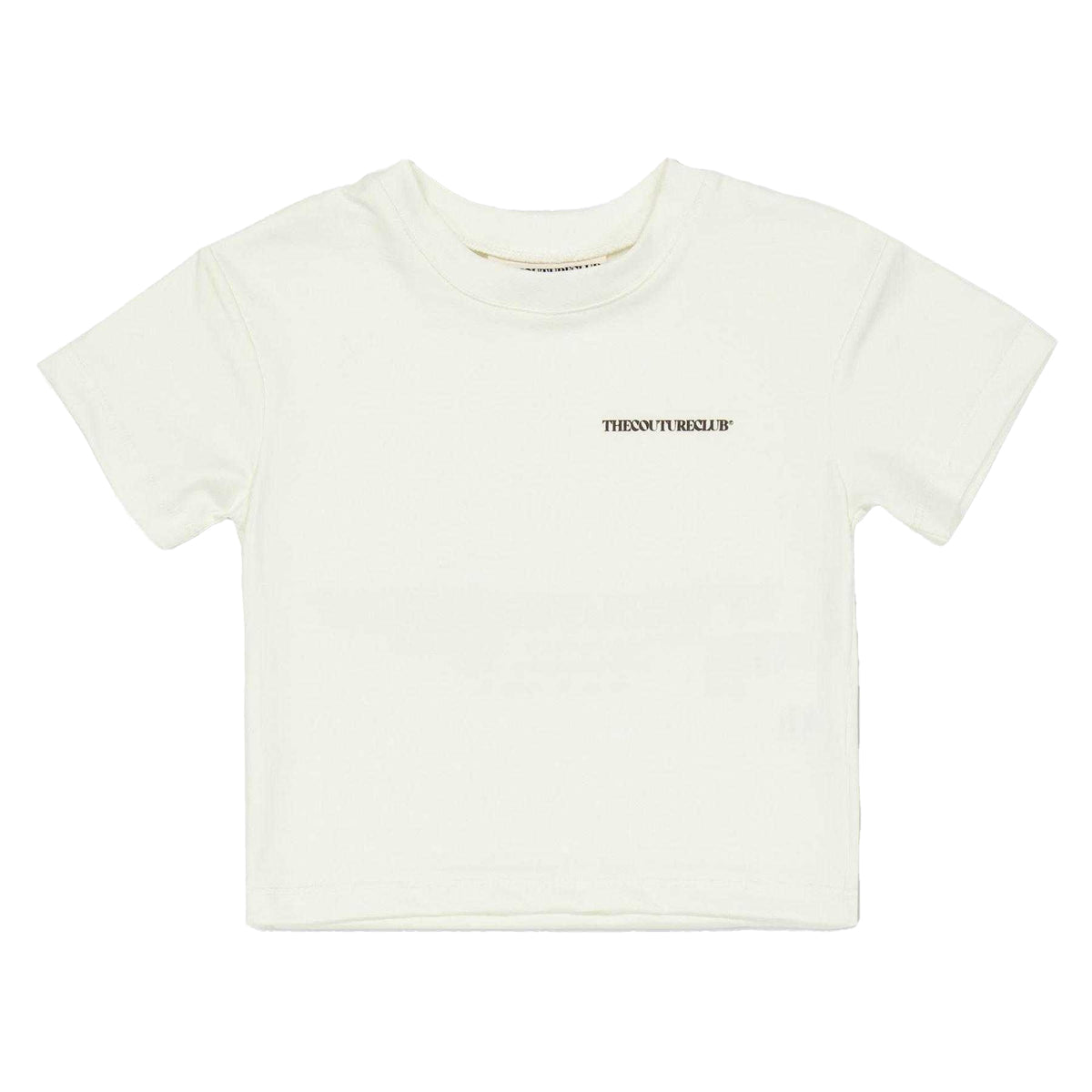 Off White - Front - The Couture Club Childrens-Kids Logo Printed Regular T-Shirt