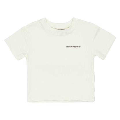 Off White - Front - The Couture Club Childrens-Kids Logo Printed Regular T-Shirt