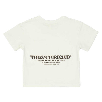 Off White - Back - The Couture Club Childrens-Kids Logo Printed Regular T-Shirt