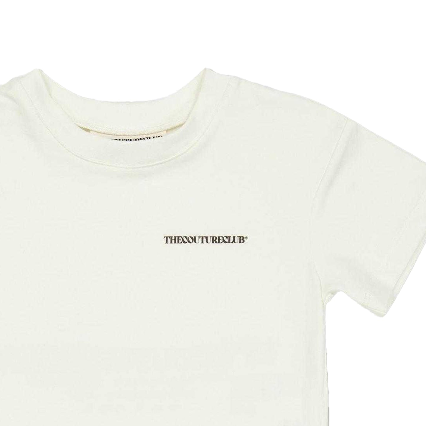 Off White - Side - The Couture Club Childrens-Kids Logo Printed Regular T-Shirt