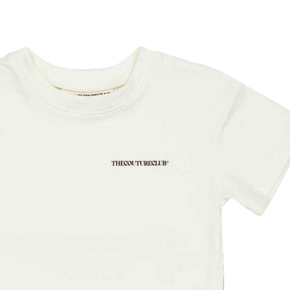 Off White - Side - The Couture Club Childrens-Kids Logo Printed Regular T-Shirt