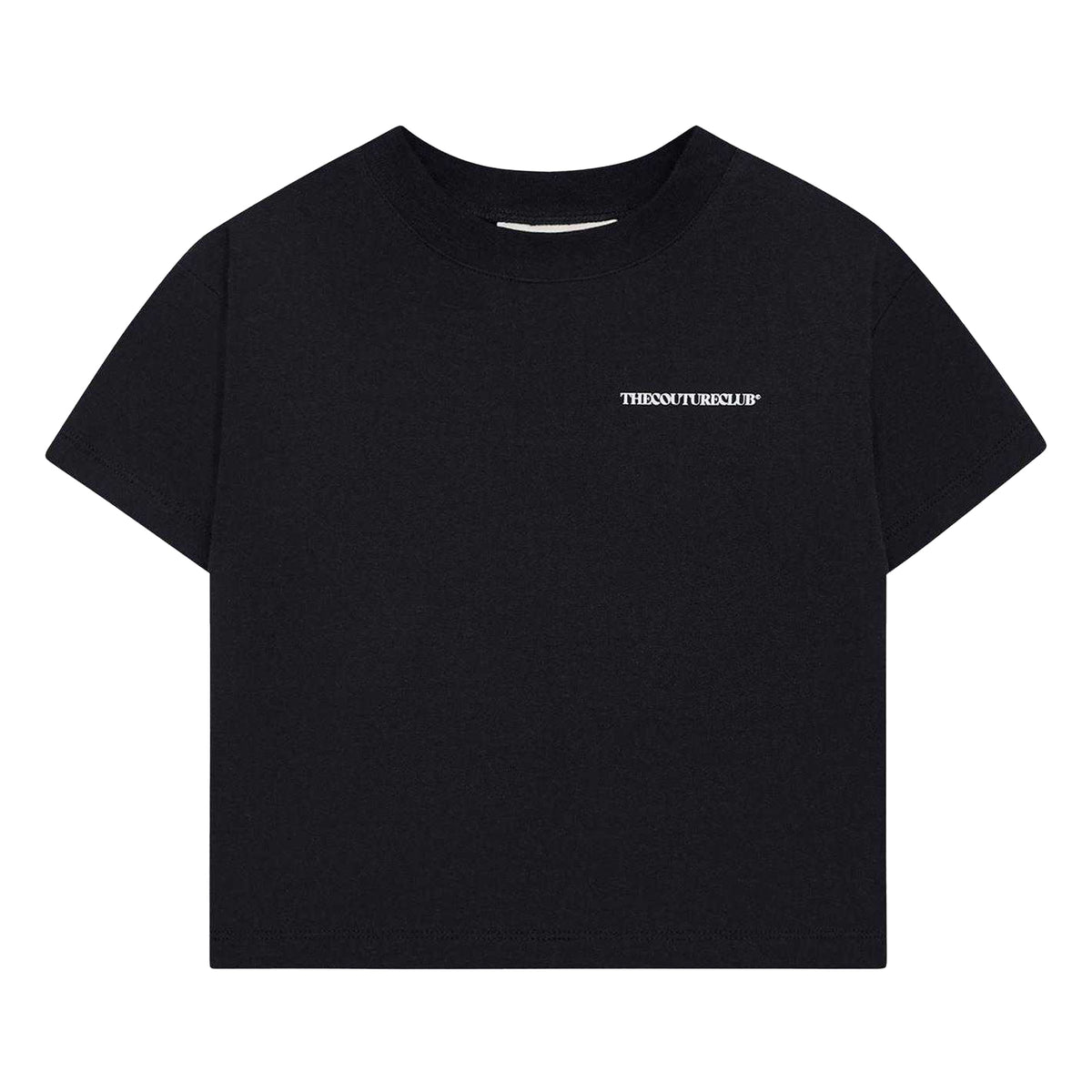 Black - Front - The Couture Club Childrens-Kids Logo Printed Regular T-Shirt