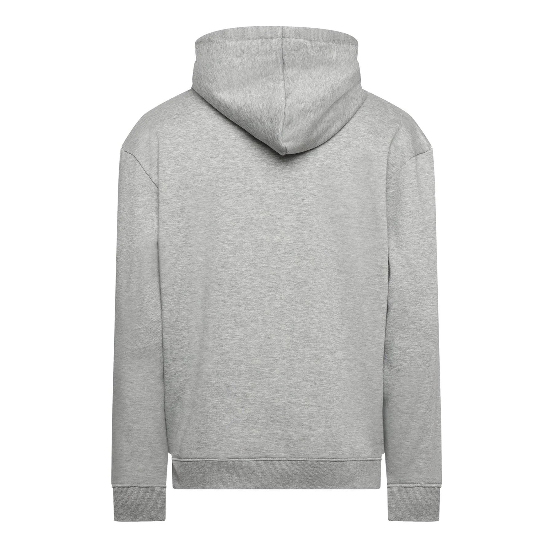 Grey Marl - Back - Original Esenciales Mens Logo Hoodie
