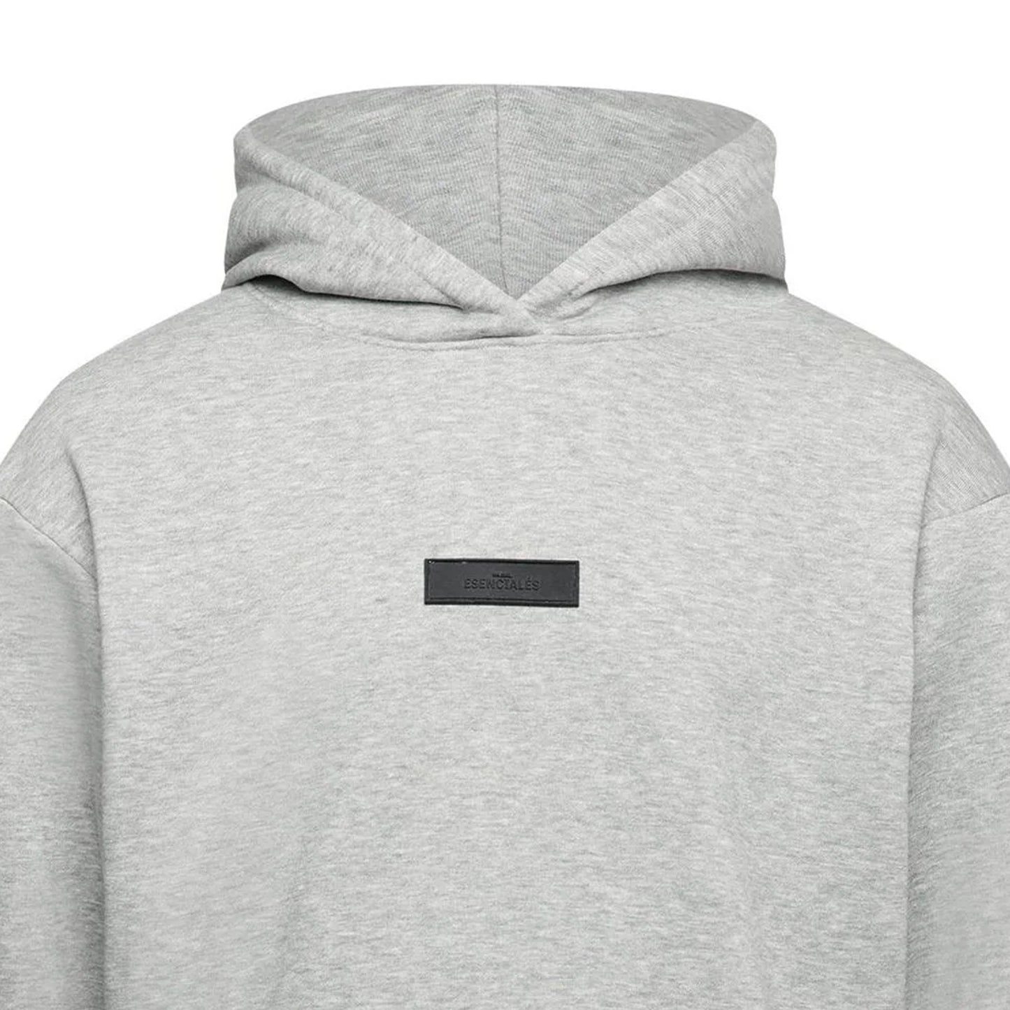 Grey Marl - Side - Original Esenciales Mens Logo Hoodie