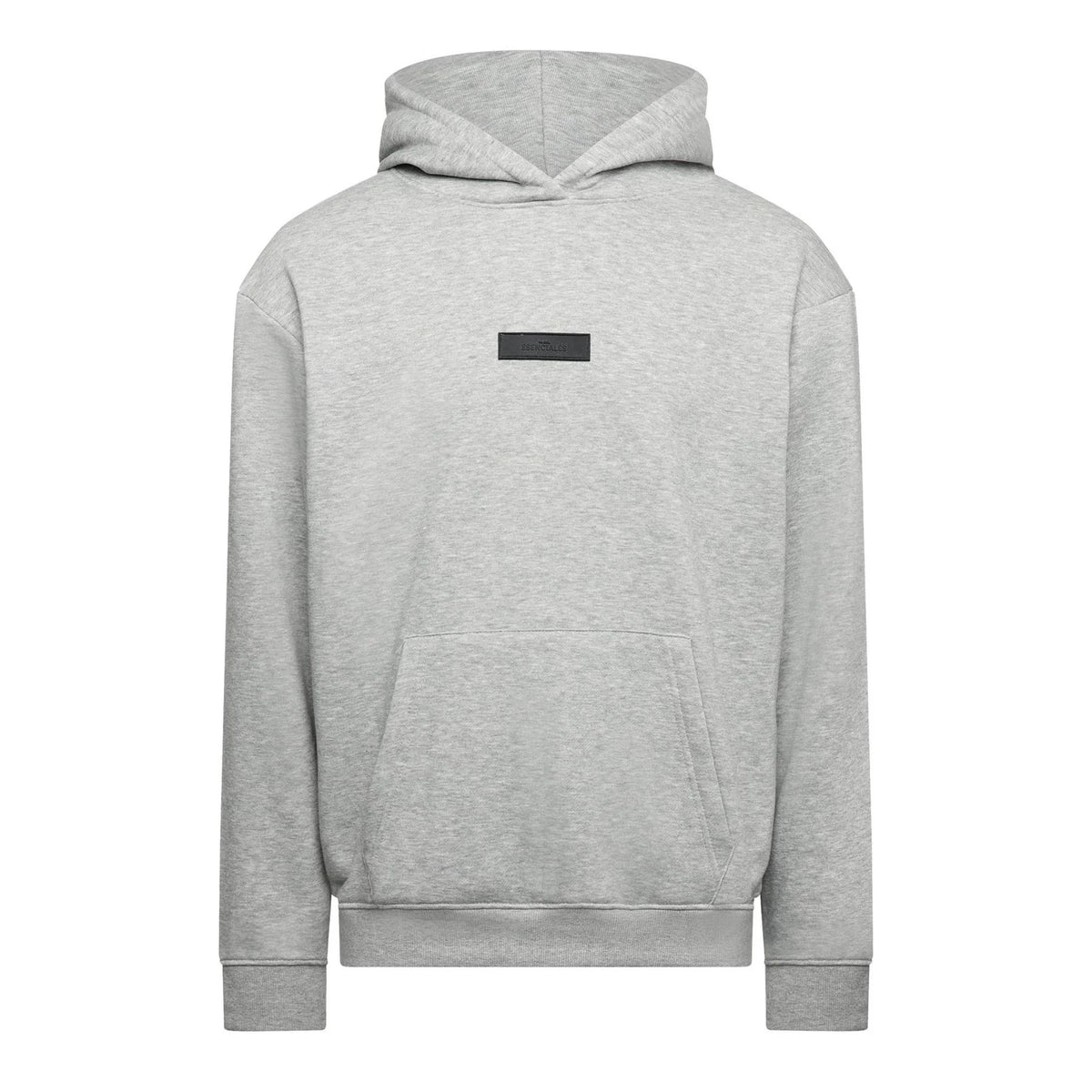 Grey Marl - Front - Original Esenciales Mens Logo Hoodie