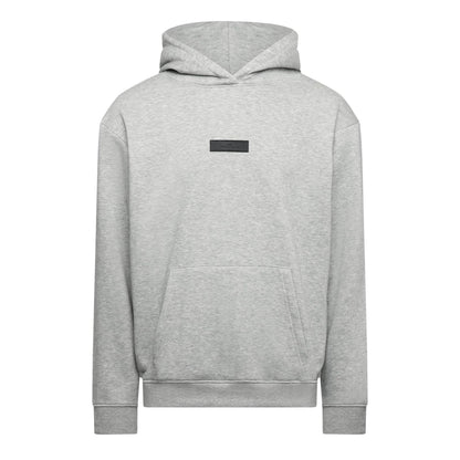 Grey Marl - Front - Original Esenciales Mens Logo Hoodie