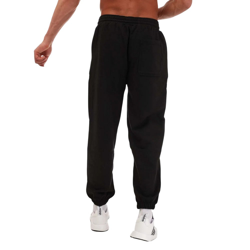 Black - Back - Adidas Mens French Terry Lounge Jogging Bottoms