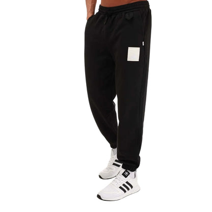 Black - Front - Adidas Mens French Terry Lounge Jogging Bottoms