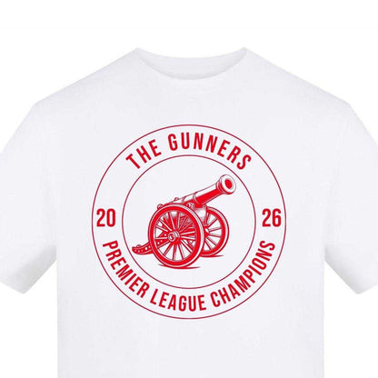 Vintage - Side - AWD Unisex Adult The Gunners PL 2026 Winners Arsenal FC T-Shirt
