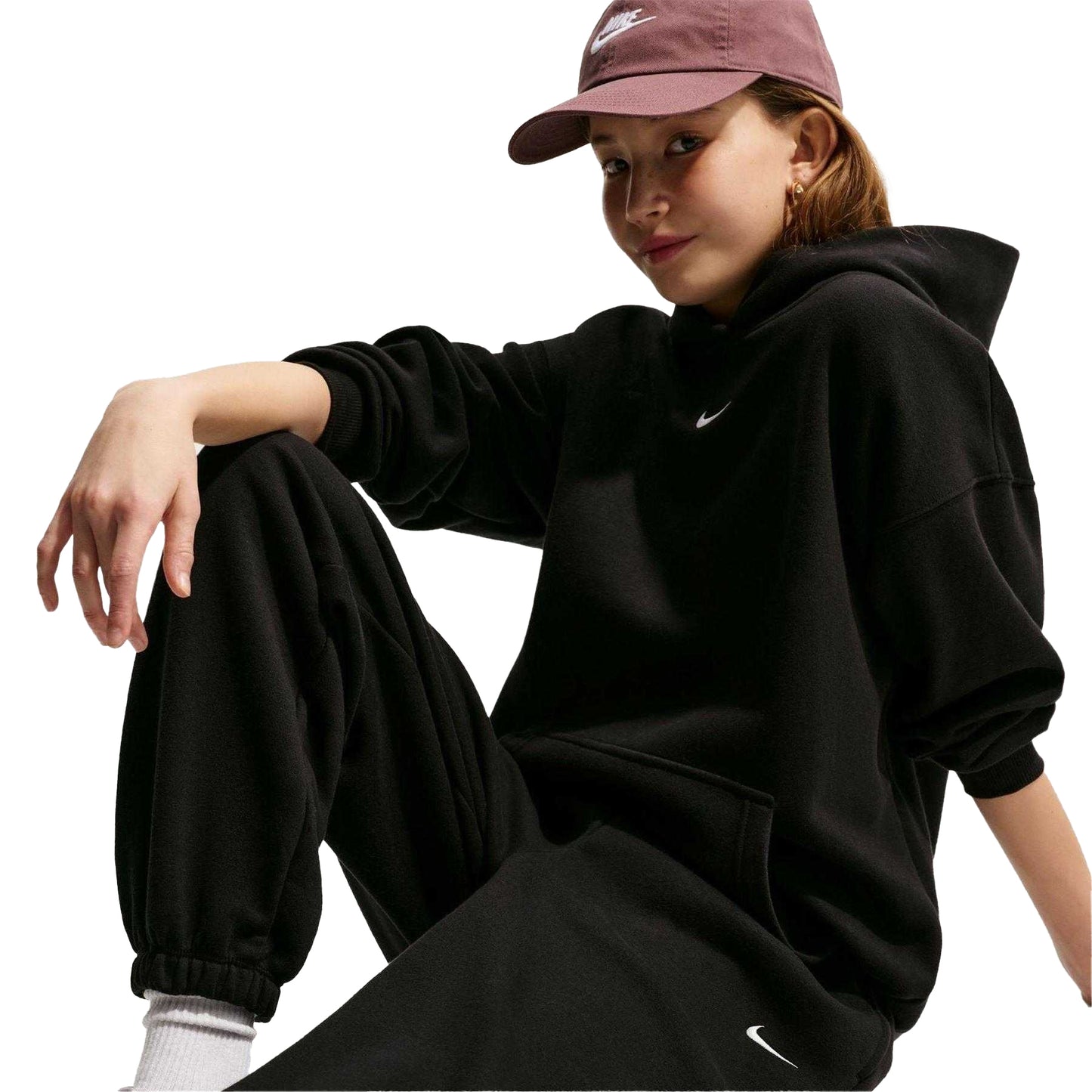 Black - Pack Shot - Nike Childrens-Kids Fleece Joggers