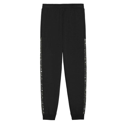 Puma Black - Back - Puma Childrens-Kids Fleece Leopard Print Jogging Bottoms