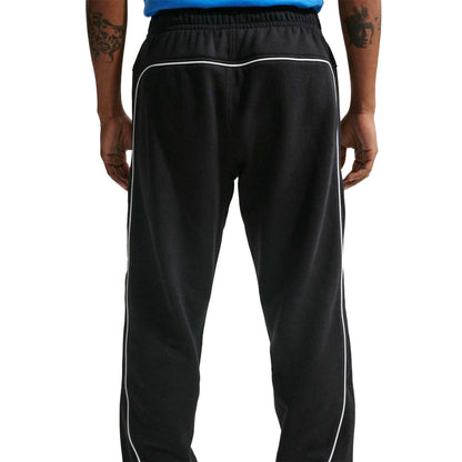 Black-White - Lifestyle - Nike Mens Air Fleece Embroidered Logo Joggers
