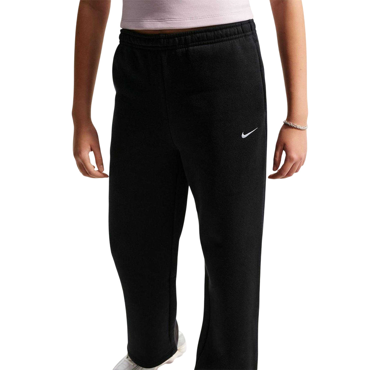 Black - Side - Nike Childrens-Kids Studio Relaxed Fit Joggers