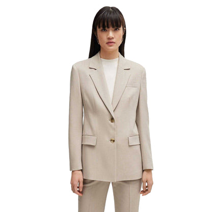Beige - Side - Boss Womens-Ladies Jerela Single-Breasted Jacket