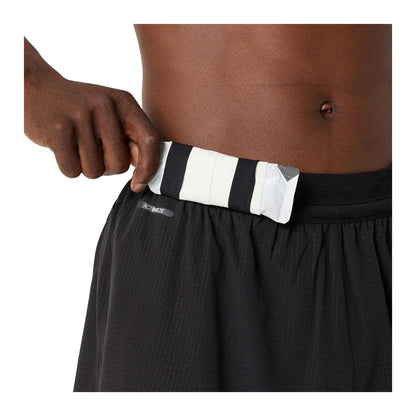 Black - Lifestyle - Asics Mens Metarun Logo Running Shorts