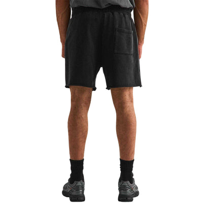 Washed Grey - Lifestyle - GodMade Mens Fleece Graphic Print Sweat Shorts