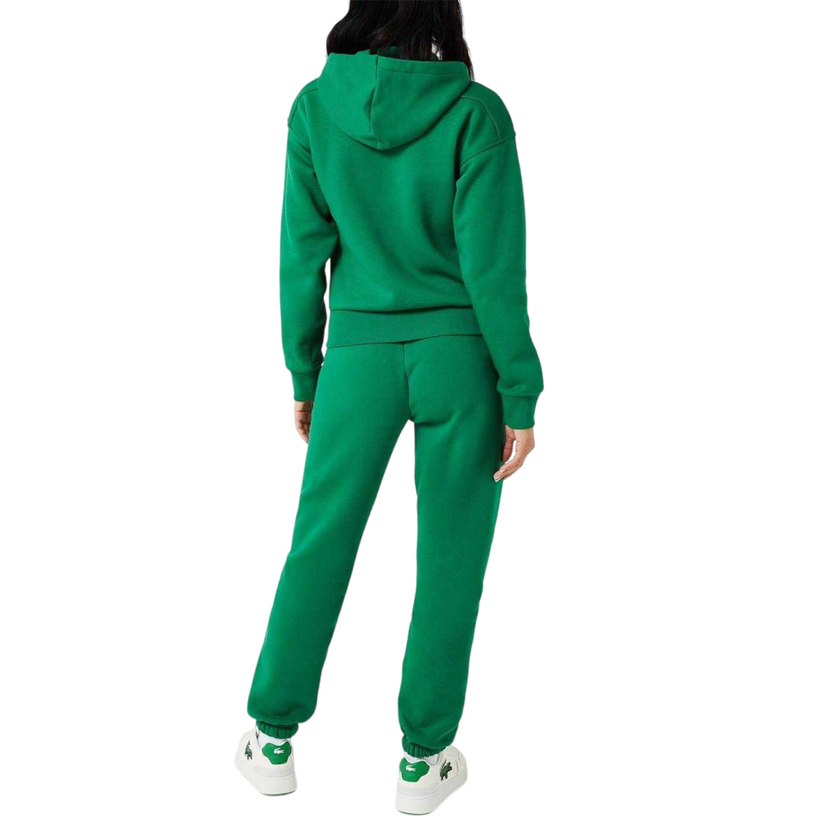 Green - Side - Lacoste Womens-Ladies Drawstring Waist Tracksuit Bottoms