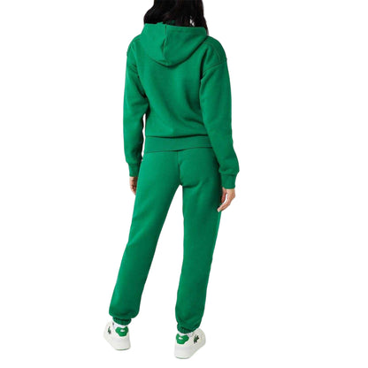 Green - Side - Lacoste Womens-Ladies Drawstring Waist Tracksuit Bottoms