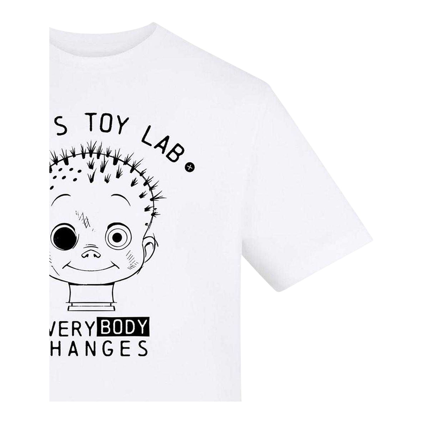 White - Side - Toy Story Unisex Adult Sid´s Toy Lab Printed T-Shirt