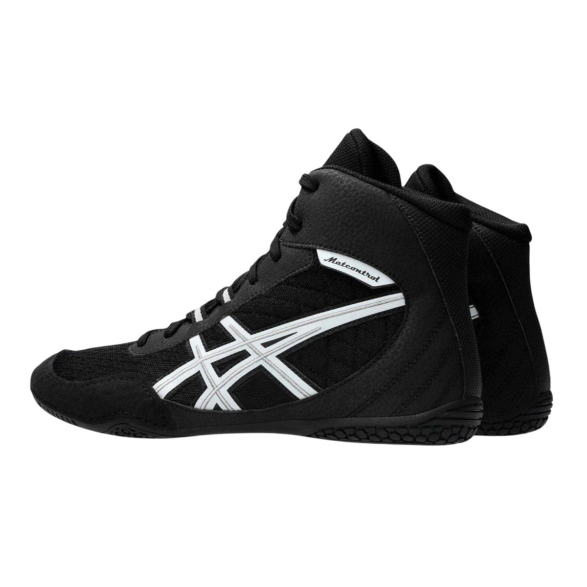 Black - Back - Asics Mens Matcontrol Mid Cut Boxing Boots